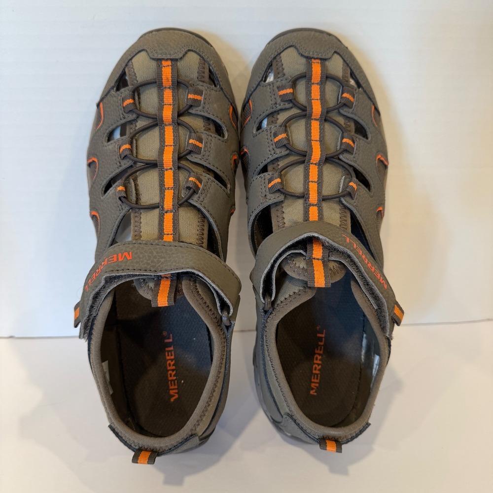 Merrell Water Sandals Hiking Outdoor Sport Shoes Men's Size 7M Gray Orange - Picture 6 of 10